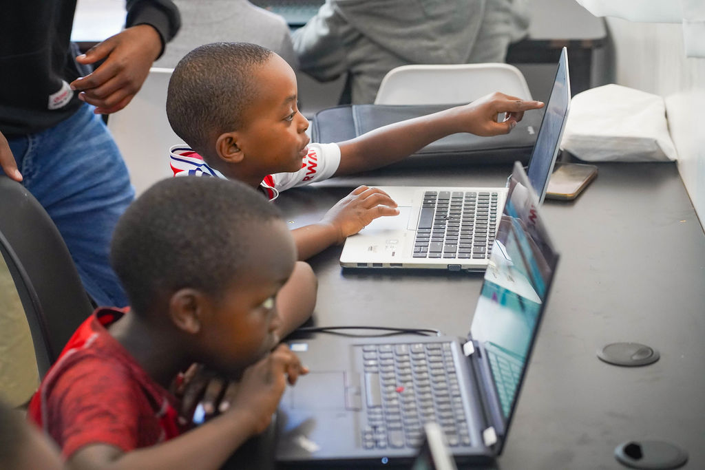 Child learning to code