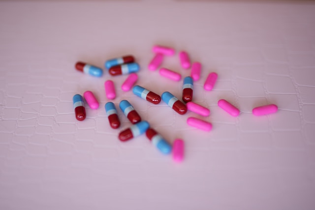 Prescription medicine displayed with a clean healthcare-focused composition